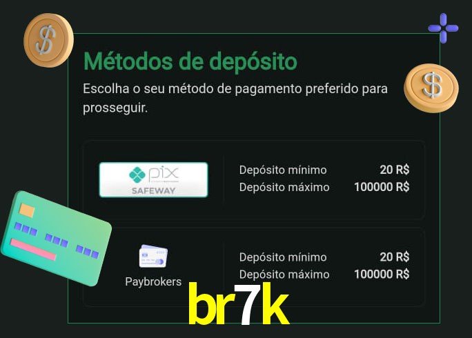 O cassino br7k oferece uma grande variedade de métodos de pagamento